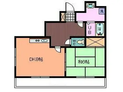 グレイストーエイ(1DK/1階)の間取り写真