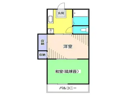 OHANA HOUSE I(2K/1階)の間取り写真