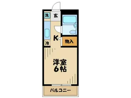 ハイツローネ(1K/2階)の間取り写真