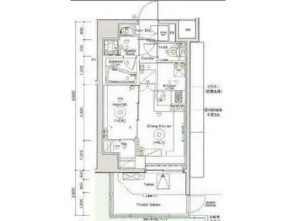 SYFORME UENO ASYL COURT(1DK/1階)の間取り写真