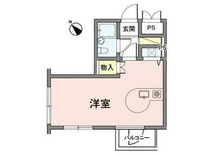 マーキュリー西巣鴨(ワンルーム/2階)の間取り写真
