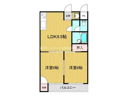 LUMIERE住吉N RTH(2LDK/2階)の間取り写真