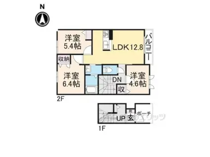 シャーメゾンリゾラ(3LDK/2階)の間取り写真