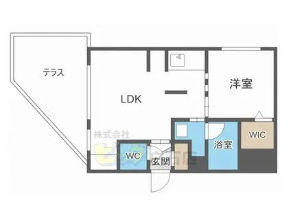 グランフール南郷通(1LDK/1階)の間取り写真