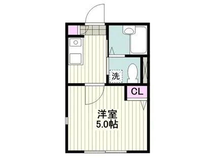 パピー寺谷(1K/1階)の間取り写真