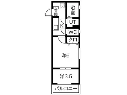 AXIA 亀島(2K/4階)の間取り写真