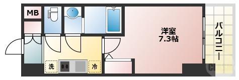 S-RESIDENCE新大阪駅前(1K/9階)の間取り写真