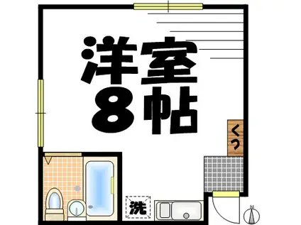 IKハイツ7(ワンルーム/1階)の間取り写真