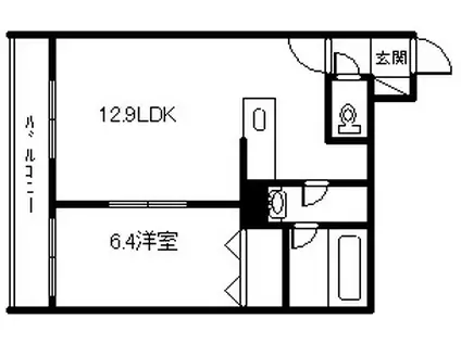 ステラガーデン(1LDK/2階)の間取り写真
