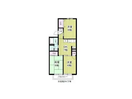 フローラル南柏(3DK/2階)の間取り写真