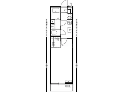 リブリ壱番館(1K/3階)の間取り写真