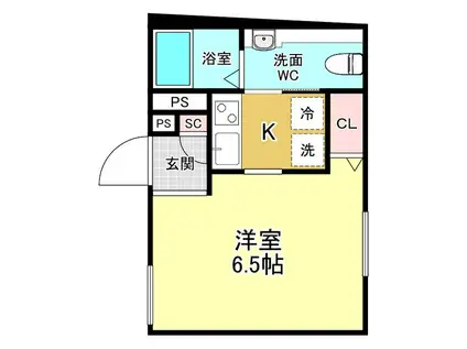 ジュリアス大森中(ワンルーム/1階)の間取り写真