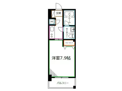 コンフォート武蔵野(1K/7階)の間取り写真