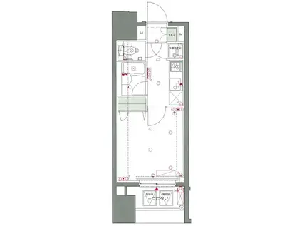 東京蒲田 スクエアタワー(1K/4階)の間取り写真