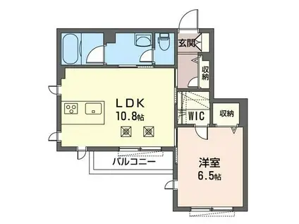 BELLE VILLE(1LDK/1階)の間取り写真