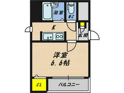 MS`PALAZZO MIYAKOJIMA(1K/5階)の間取り写真