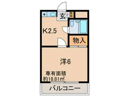 STRADA STORICA(1K/3階)の間取り写真