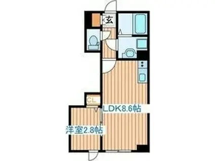 アイ・ウィステリア多賀城(1LDK/2階)の間取り写真