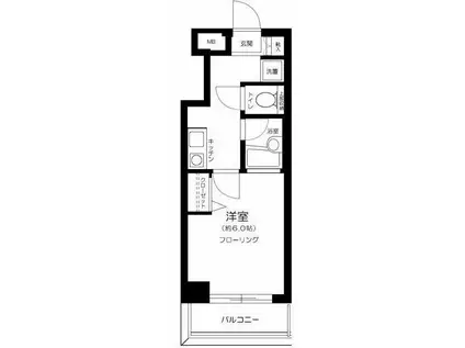 FORTIS(1K/4階)の間取り写真