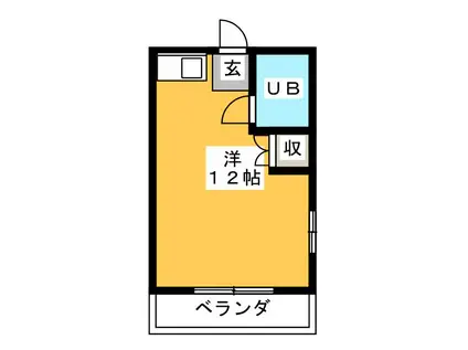 サンハイム 36(ワンルーム/3階)の間取り写真