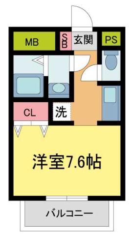 マイステージ逆瀬川(1K/3階)の間取り写真