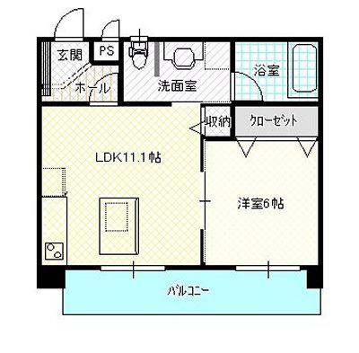 FUENTE 27(1LDK/3階)の間取り写真