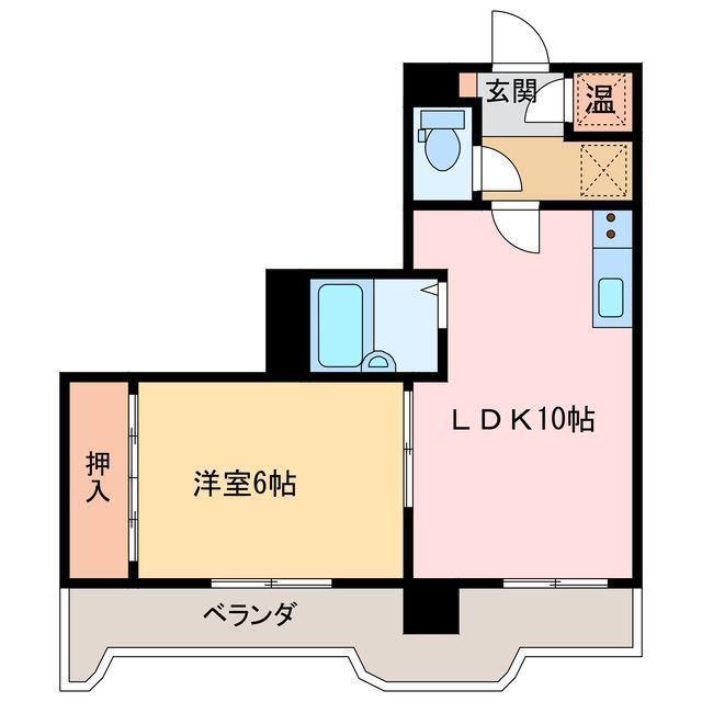 第3サンワビル(1LDK/2階)の間取り写真