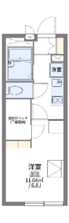 レオパレスたい(1K/1階)の間取り写真