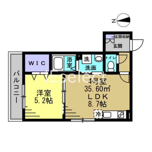 PLAISIR(1LDK/2階)の間取り写真