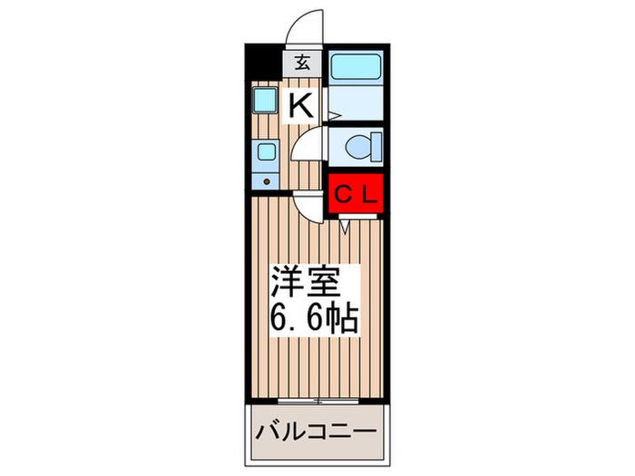 アクシーズグランデ蕨III(ワンルーム/4階)の間取り写真