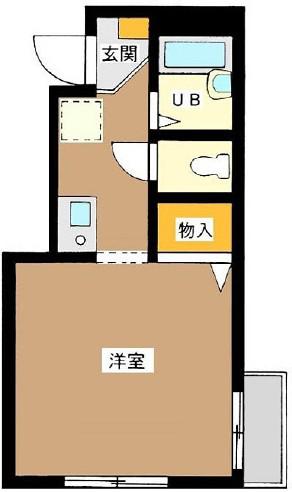 グランデール(1K/2階)の間取り写真