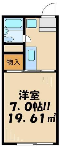 コートエミナンス(1K/2階)の間取り写真