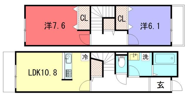 銀閣寺 麓庵(2LDK/1階)の間取り写真