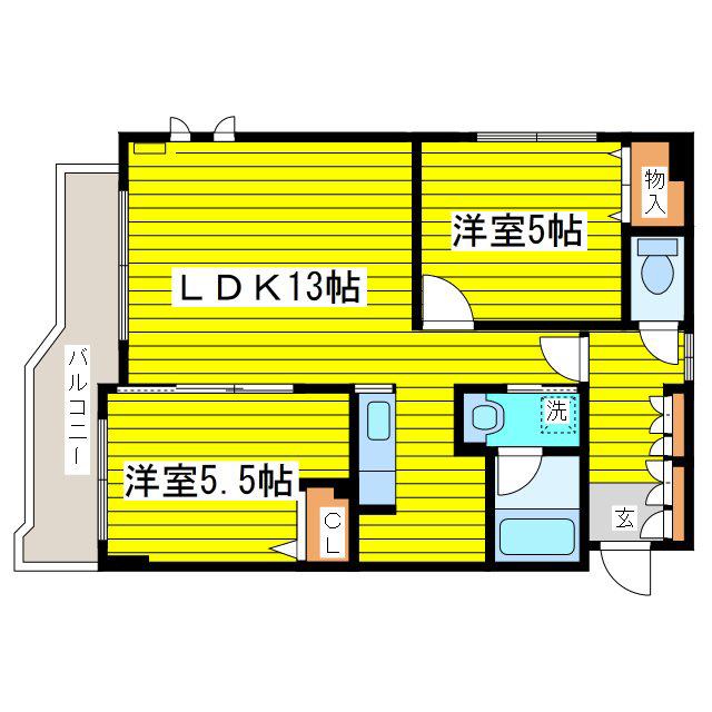 VEST LIFE N20(2LDK/4階)の間取り写真
