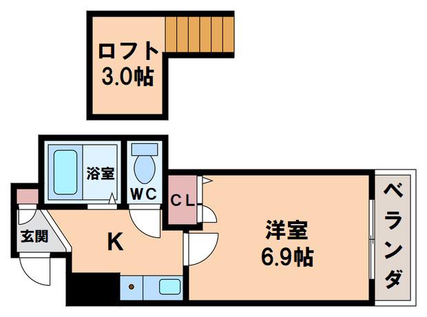 プレアデス 寺田町(1K/7階)の間取り写真