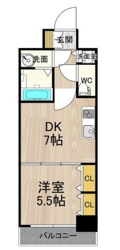 PHOENIX難波イースト(1DK/9階)の間取り写真