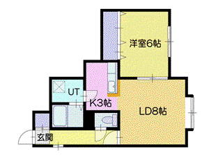 ROSSO1(1LDK/2階)の間取り写真