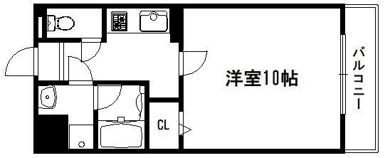 コンフォールドミールK(1K/4階)の間取り写真
