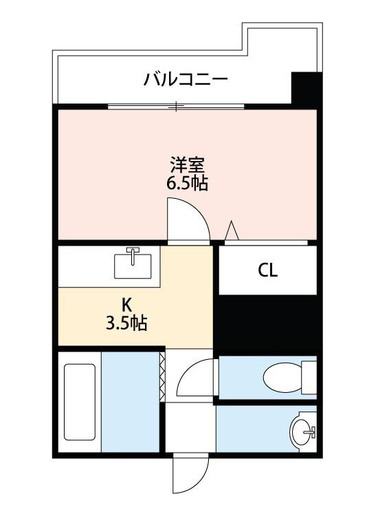 とそ323(1K/2階)の間取り写真