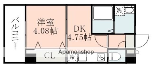 ソフィア武(1DK/3階)の間取り写真