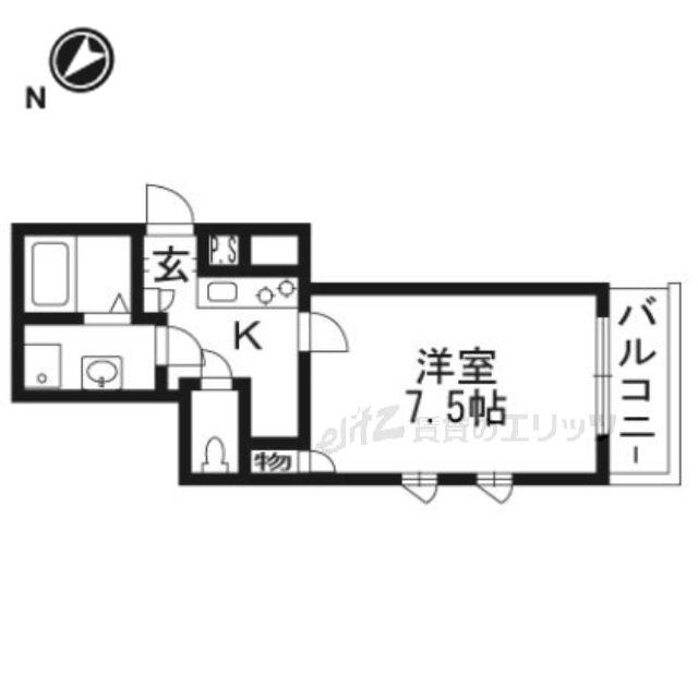 ヘーベルメゾン 信(1K/3階)の間取り写真
