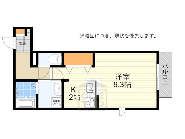 QUINZZA(1K/3階)の間取り写真