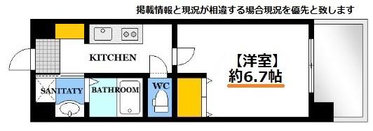 ISI BLDG FUNAIRI(1K/10階)の間取り写真