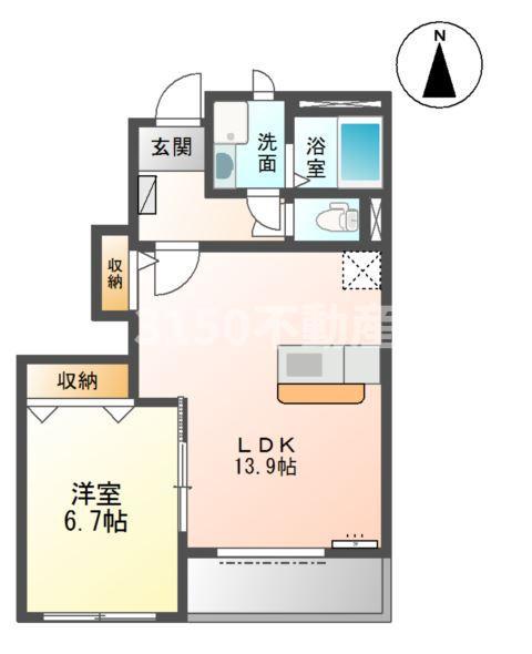 ベストハイツ(1LDK/1階)の間取り写真
