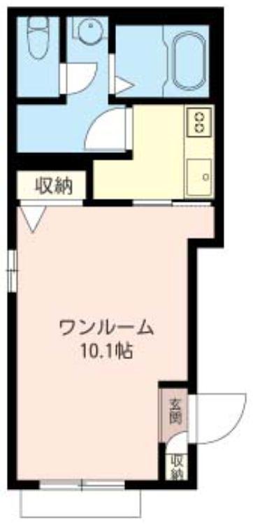エバンスヒロ(ワンルーム/1階)の間取り写真