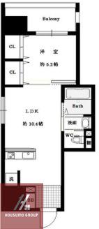 EST 18(1LDK/9階)の間取り写真