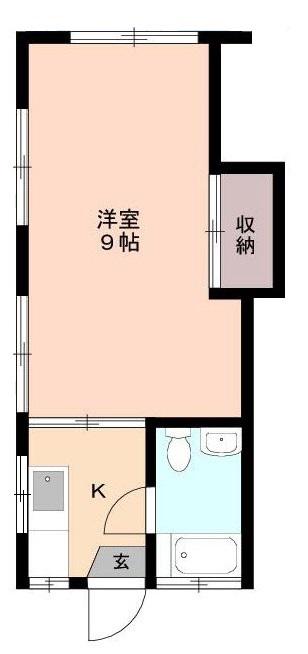 丸芦マンション(1K/3階)の間取り写真