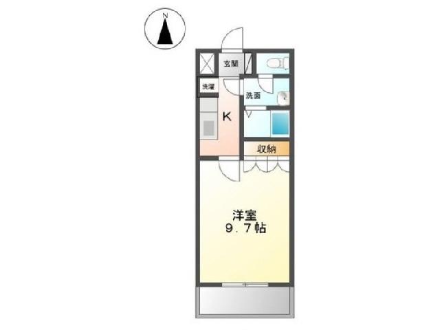 リバージュ(1K/2階)の間取り写真