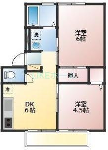 アメニティ西船II(2DK/1階)の間取り写真