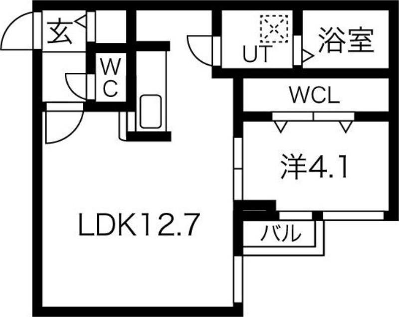 NS ASABU(1LDK/2階)の間取り写真